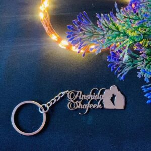 DUAL NAME COUPLE KEYCHAIN