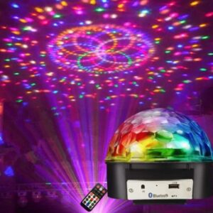 MULTI COLOR ROTATIONAL RGB LED LIGHTS WITH BLUETOOTH SPEAKER