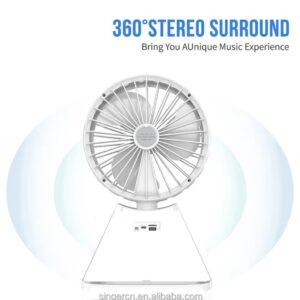 MULTI UTILITY GADGET - WIRELESS TABLE FAN, BLUETOOTH SPEAKER & LED LIGHT - RECHARGEABLE PRODUCT - LIGHT & PORTABLE - FT109495