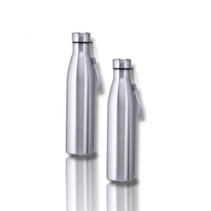 STAINLESS STEEL WATER BOTTLES - 1LTR CAPACITY - PACK 2 BOTTLES