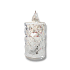 BATTERY OPERATED LED CANDLE 4" - ACRYLIC MATERIAL - DIWALI / CHRISTMAS / HOME DECOR FESTIVAL LIGHTS