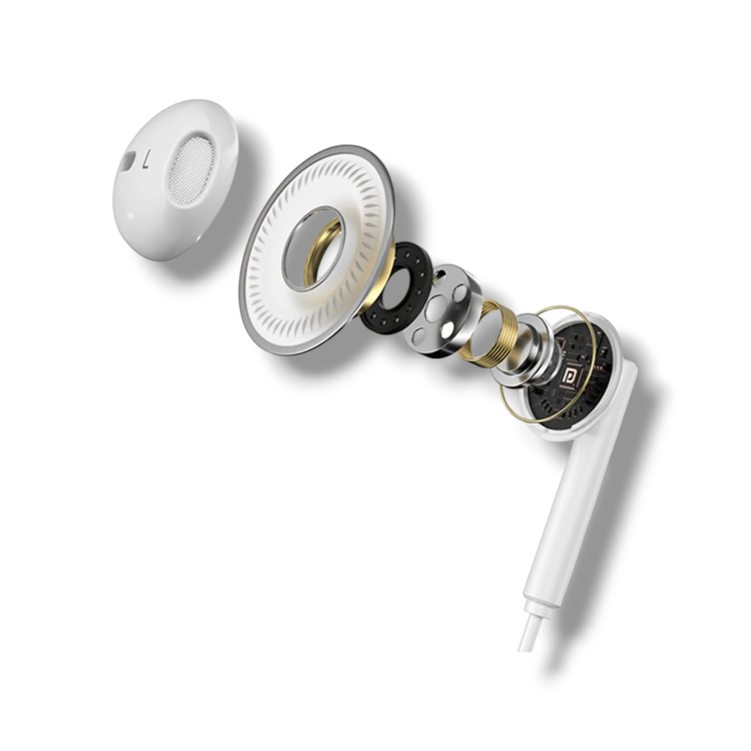 Portronics Conch Theta C in Ear Type C Wired Earphones with in Line HD Mic, Powerful Audio, 14.2mm Driver, Unique Earbuds Design, TPE Anti Tangle Wire, in line Controls, Wide Compatibility(White) - Image 5