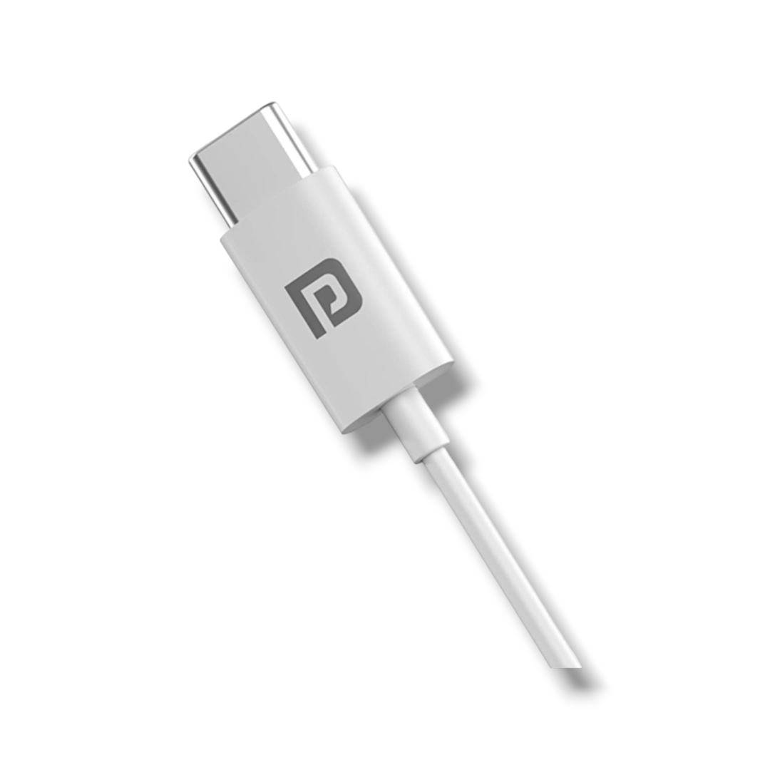 Portronics Conch Theta C in Ear Type C Wired Earphones with in Line HD Mic, Powerful Audio, 14.2mm Driver, Unique Earbuds Design, TPE Anti Tangle Wire, in line Controls, Wide Compatibility(White) - Image 2