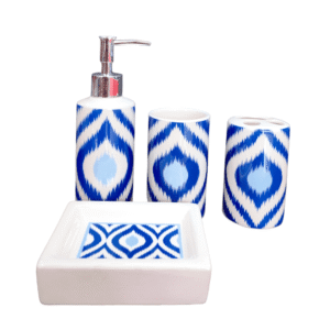 Four Piece Bathroom Set - Organiser - Ceramic - SFU