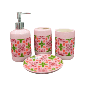 Four Piece Bathroom Set - Organiser - Ceramic - SFU