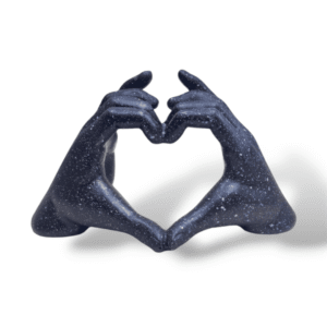 Heart Symbol - Hand Gesture - Textured Black - Show Piece - 103683