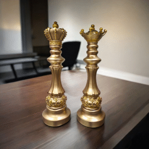 Chess King & Queen Show Piece - Ideal for Couple Gifts - Wedding / Anniversary