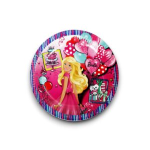 Disposable Paper Plates - Barbie Design - Kids Party Props - Pack of 10pcs