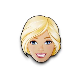 Paper Face Mask - Barbie Design - Kids Party Props - Pack of 10pcs