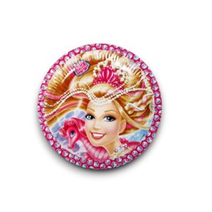 Disposable Paper Plates - Barbie Design - Kids Party Props - Pack of 10pcs