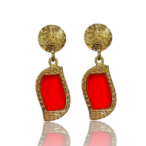 Orange Ethnic Earring - VD31319