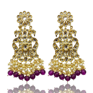 Wine (Purple) Ethnic Earring - KJ98741