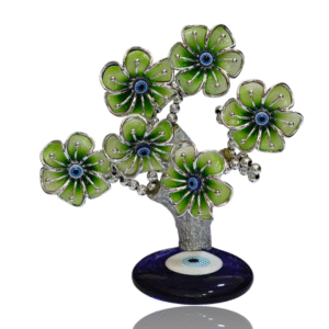 Evil Eye Tree - Table Top Show Piece with Glass Bottom - Small