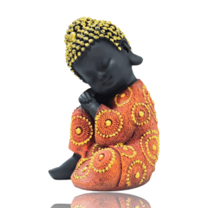 Monk Buddha Show Piece - SNX109666 - Rusty Orange
