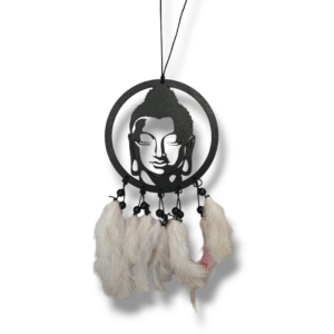 Acrylic Feather Fancy Hanging - Ideal for Car Mirror - Gautam Buddha