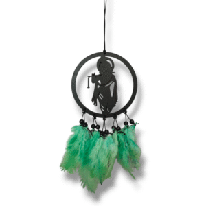 Acrylic Feather Fancy Hanging - Ideal for Car Mirror - Krishna playing Flute
