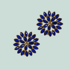 ANTIQUE TOPS / EARRINGS - FUSION DESIGN - ROYAL BLUE - VD88790