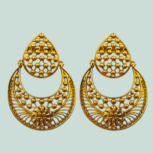 Antique EarRings - Matte Gold Polish - KJ100472