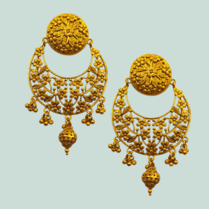 Antique EarRings - Matte Gold Polish - KJ100473