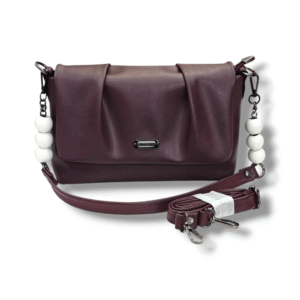 Elegant Short Handle Handbag cum Sling for Her by ZILLERIA - Wine Color - A9895