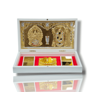Devotional Prayer Box - Pooja/Mini Portable Mandir - Home Decor - Balaji Padmavathi