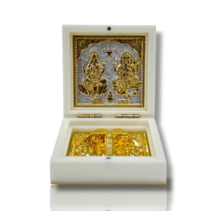 Devotional Prayer Box - Pooja/Mini Portable Mandir - Home Decor - Small Size - Lakshmi Ganesh - Yantra