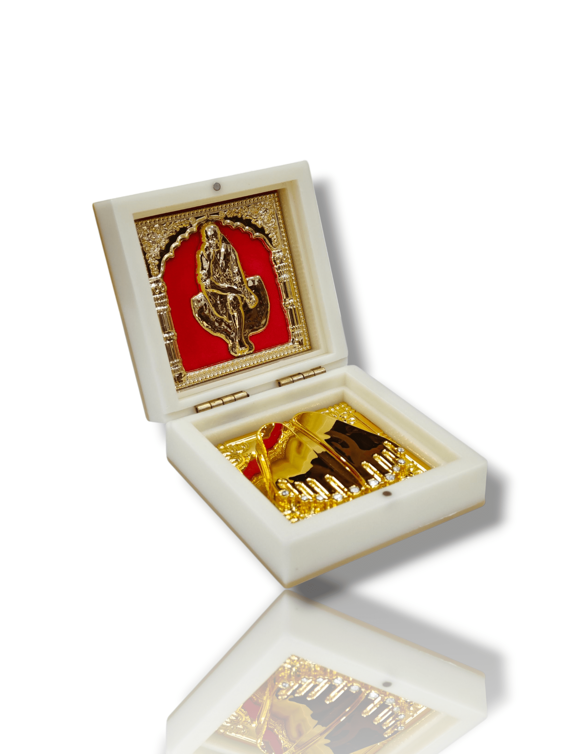 Devotional Prayer Box - Pooja/Mini Portable Mandir - Home Decor - Small Size - Sai Baba - Om Sai Ram - Image 2