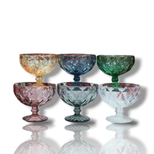 Multi Color Glass - Set of 6 Desert Bowls