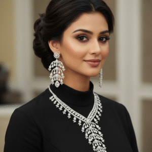 American Diamond Necklace Set with Earrings