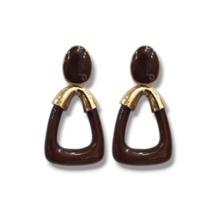Dark Coffee Brown - Fashion Earring - KJ HK