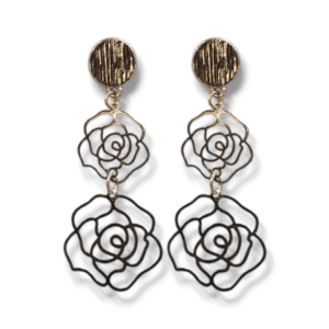 Gold Polish - Lasercut Formal Design - Fashion Earring - Light Weight - KJ UJ