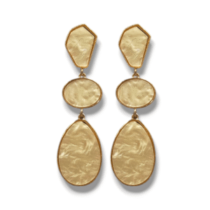 Nude Color - Beige / Light Golden - Statement Fashion Earring - Arcylic Material - KJ ANN