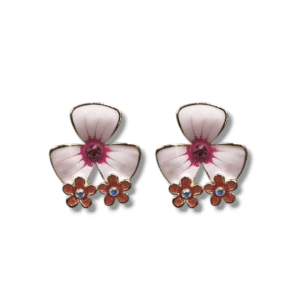 Pink & Peach Enamel Tops - Fashion Earring - KJ HH