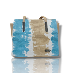 Ladies Handbag by ZILLERIA - Beige & Turquoise