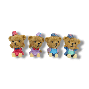 Miniature Brown Teddy - Set of 4pc Show Pieces - RS