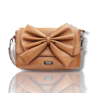 Brown Bow Design Sling Bag with Dual Belts for HER by ZILLERIA - OKP