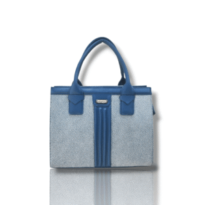 Blue - Ladies Handbag with Short Handle and Adjustable Sling Belt - Crafted by ZILLERIA