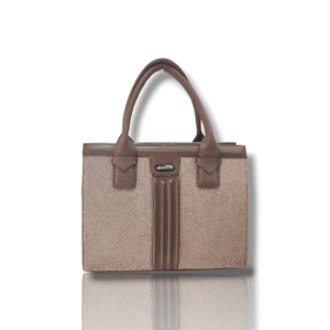 Brown - Ladies Handbag with Short Handle and Adjustable Sling Belt - Crafted by ZILLERIA