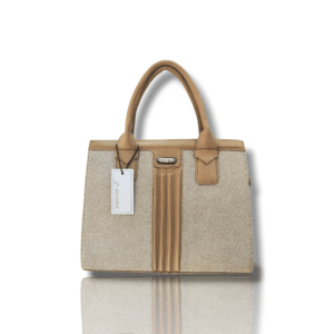 Tan Brown/Mustard - Ladies Handbag with Short Handle and Adjustable Sling Belt - Crafted by ZILLERIA
