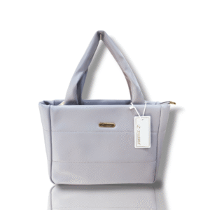 Pale Blue - Hand Bag with Long Sling Belt - P-A