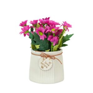 Botany - Artificial Flowers in Ceramic Vase - Table Top