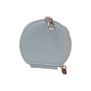 Zip Coin Pouch with a Bag Hook - Pale / Sky Blue