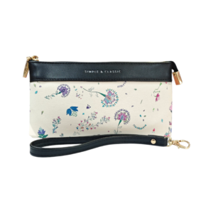 Simple and Classic Ladies Wallet - Printed Material - Multi Pocket Organised Design - Black