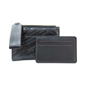 Book Fold Wallets for Ladies with a Detachable Card Holder - Black