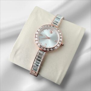 Swarovski Wrist Watch for Her - baguette Stone Setting