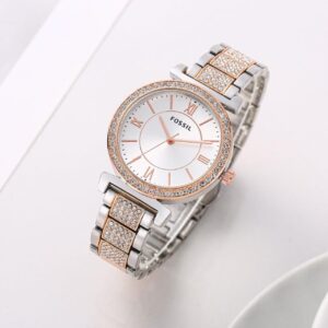 Fossil Wrist Watch for Her - Diamond Dial & Belt